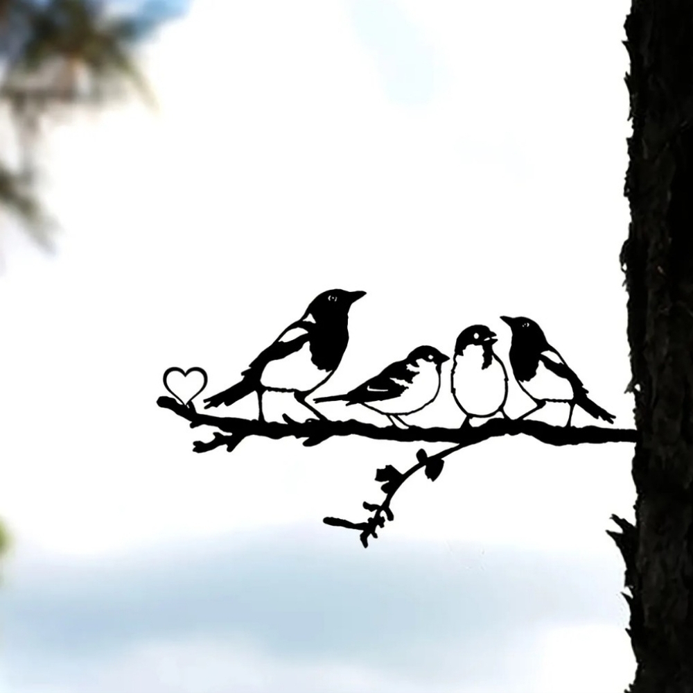 🦋NIB BLACK METAL BIRD DECOR